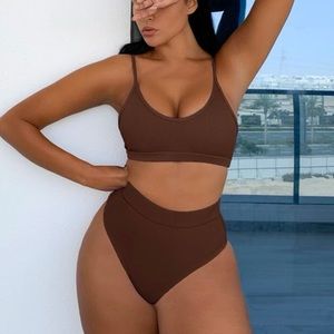 New SHEIN ribbed high waisted bikini